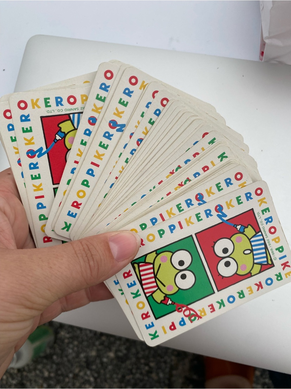 Vintage 1992 Sanrio Keroppi Playing Cards